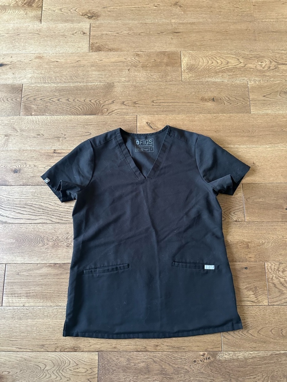 Figs Black Scrub Top Sz S Style # FW1100 PO# 1569 - Picture 2 of 4